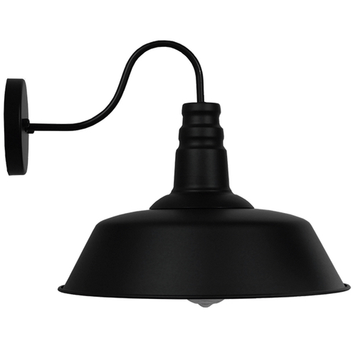 GLOBOSTAR® SORD 01053 Vintage Φωτιστικό Τοίχου - Απλίκα με Ντουί 1 x E27 AC 220-240V IP20 - Μαύρο - Μ36 x Π42 x Υ32cm