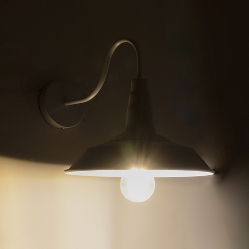 GLOBOSTAR® RAY 01066 Vintage Φωτιστικό Τοίχου - Απλίκα με Ντουί 1 x E27 AC 220-240V IP20 - Λευκό - Μ26 x Π37 x Υ32cm