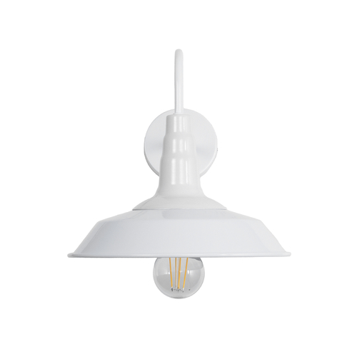 GLOBOSTAR® RAY 01066 Vintage Φωτιστικό Τοίχου - Απλίκα με Ντουί 1 x E27 AC 220-240V IP20 - Λευκό - Μ26 x Π37 x Υ32cm