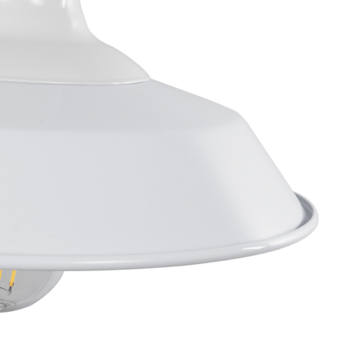 GLOBOSTAR® RAY 01066 Vintage Φωτιστικό Τοίχου - Απλίκα με Ντουί 1 x E27 AC 220-240V IP20 - Λευκό - Μ26 x Π37 x Υ32cm