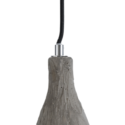 GLOBOSTAR® VOLCANO 01080 Μοντέρνο Κρεμαστό Φωτιστικό Οροφής με Ντουί 1 x E27 AC 220-240V IP20 - Γκρι - Μ17 x Π17 x Υ24cm