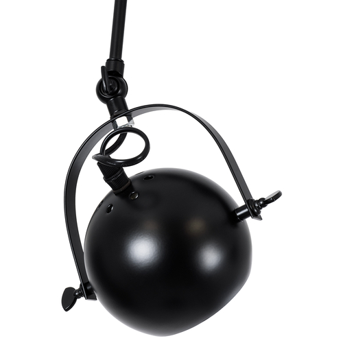 GLOBOSTAR® CANNES 01081 Μοντέρνο Φωτιστικό Οροφής με Ντουί 2 x E27 AC 220-240V IP20 - Μαύρο - Μ61 x Π12 x Υ48cm