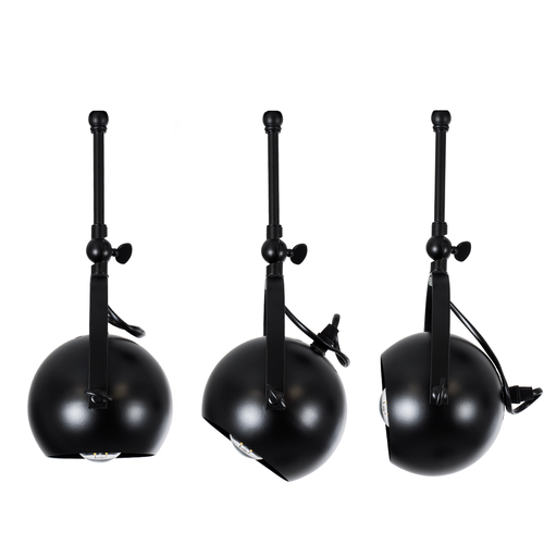 GLOBOSTAR® CANNES 01082 Μοντέρνο Φωτιστικό Οροφής με Ντουί 4 x E27 AC 220-240V IP20 - Μαύρο - Μ108 x Π12 x Υ48cm