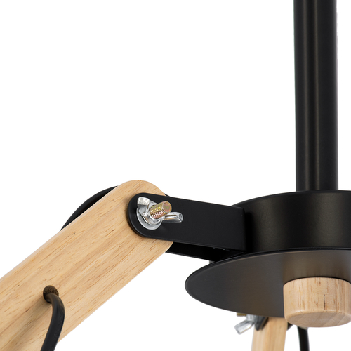 GLOBOSTAR® OLD SCHOOL 01093 Μοντέρνο Φωτιστικό Οροφής με Ντουί 3 x E27 AC 220-240V IP20 - Μαύρο & Μπεζ - Μ75 x Π75 x Υ35cm