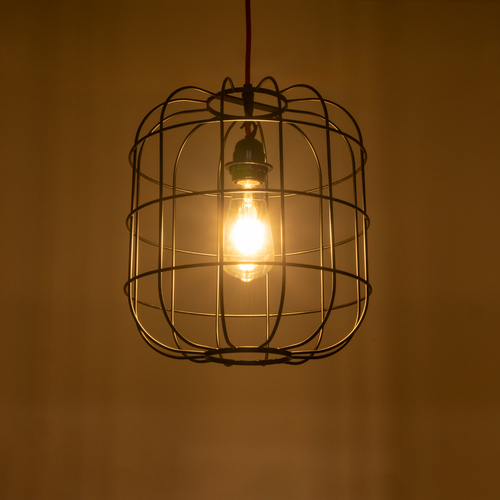 GLOBOSTAR® PARROT 01099 Μοντέρνο Κρεμαστό Φωτιστικό Οροφής με Ντουί 1 x E27 AC 220-240V IP20 - Μαύρο - Μ28 x Π28 x Υ30cm