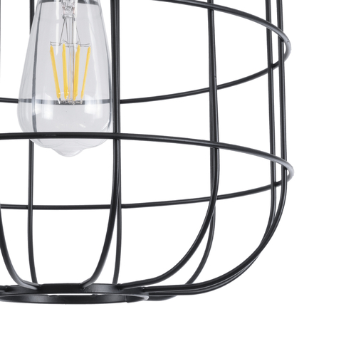 GLOBOSTAR® PARROT 01099 Μοντέρνο Κρεμαστό Φωτιστικό Οροφής με Ντουί 1 x E27 AC 220-240V IP20 - Μαύρο - Μ28 x Π28 x Υ30cm