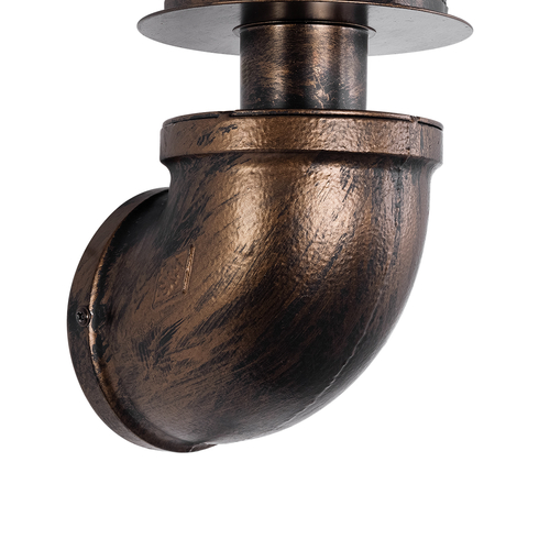 GLOBOSTAR® RAZA 01105 Vintage Φωτιστικό Τοίχου - Απλίκα με Ντουί 1 x E27 AC 220-240V IP20 - Χάλκινο - Μ13 x Π12 x Υ38cm