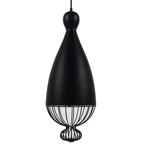 GLOBOSTAR® CARNEL 01106 Vintage Κρεμαστό Φωτιστικό Οροφής με Ντουί 1 x E27 AC 220-240V IP20 - Μαύρο - Μ26 x Π26 x Υ70cm