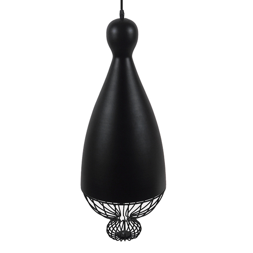 GLOBOSTAR® CARNEL 01106 Vintage Κρεμαστό Φωτιστικό Οροφής με Ντουί 1 x E27 AC 220-240V IP20 - Μαύρο - Μ26 x Π26 x Υ70cm