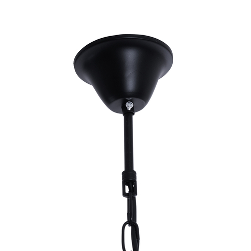 GLOBOSTAR® MARBELLA 01116 Vintage Κρεμαστό Φωτιστικό Οροφής με Ντουί 8 x E27 AC 220-240V IP20 - Μαύρο & Μπεζ - Μ60 x Π60 x Υ60cm