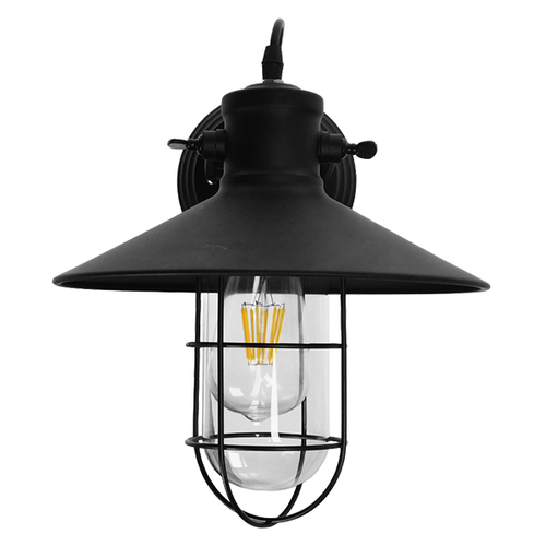 GLOBOSTAR® CELL 01118 Vintage Φωτιστικό Τοίχου - Απλίκα με Ντουί 1 x E27 AC 220-240V IP20 - Μαύρο - Μ33 x Π27 x Υ33cm