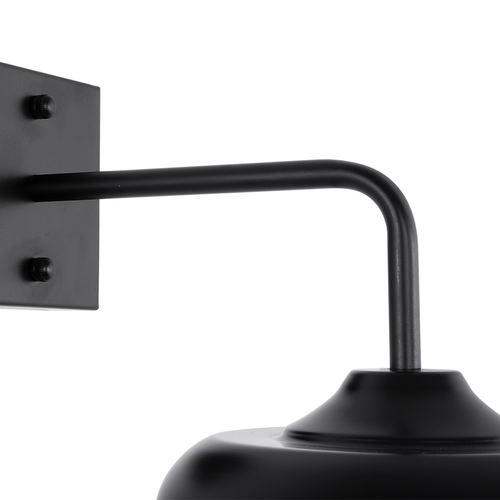 GLOBOSTAR® PHIA 01122 Vintage Φωτιστικό Τοίχου - Απλίκα με Ντουί 1 x E27 AC 220-240V IP20 - Μαύρο - Μ18.5 x Π29 x Υ18cm