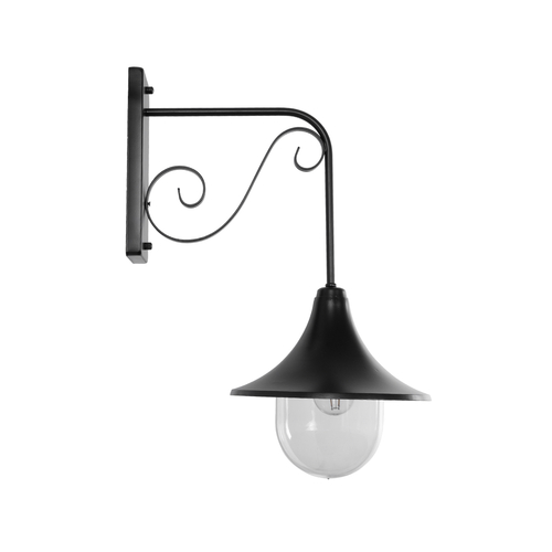 GLOBOSTAR® ANNIEL 01123 Vintage Φωτιστικό Τοίχου - Απλίκα με Ντουί 1 x E27 AC 220-240V IP20 - Μαύρο - Μ27 x Π40 x Υ56cm