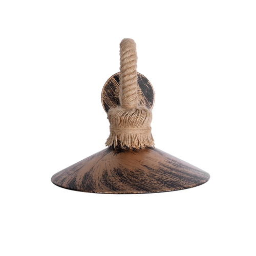 GLOBOSTAR® ROBLY 01125 Vintage Φωτιστικό Τοίχου - Απλίκα με Ντουί 1 x E27 AC 220-240V IP20 - Χάλκινο & Μπεζ - Μ26 x Π36 x Υ22cm