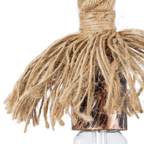 GLOBOSTAR® FLEDI 01134 Vintage Φωτιστικό Τοίχου - Απλίκα με Ντουί 1 x E27 AC 220-240V IP20 - Χάλκινο & Μπεζ - Μ10 x Π25 x Υ15cm