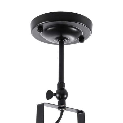 GLOBOSTAR® HOLLYWOOD 01153 Vintage Φωτιστικό Οροφής με Ντουί 1 x E27 AC 220-240V IP20 - Μαύρο - Μ8.5 x Π8.5 x Υ35cm