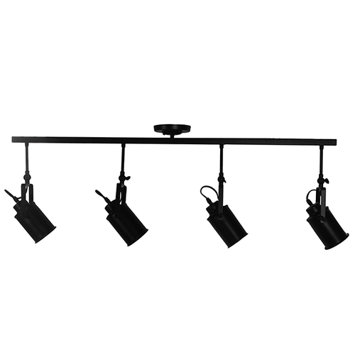 GLOBOSTAR® HOLLYWOOD 01156 Vintage Φωτιστικό Οροφής με Ντουί 4 x E27 AC 220-240V IP20 - Μαύρο - Μ13 x Π110 x Υ38cm