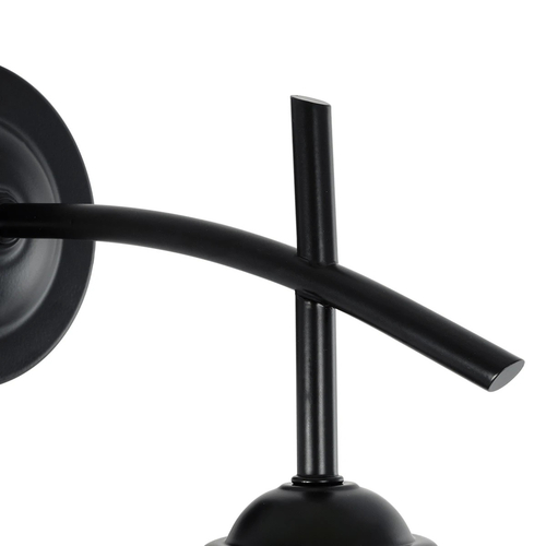 GLOBOSTAR® ISEN 01157 Μοντέρνο Φωτιστικό Τοίχου - Απλίκα με Ντουί 1 x E27 AC 220-240V IP20 - Μαύρο & Λευκό - Μ24 x Π15 x Υ27cm