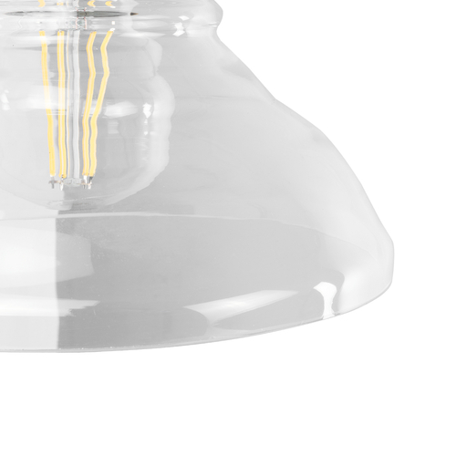 GLOBOSTAR® BINGLEY 01159 Vintage Φωτιστικό Τοίχου - Απλίκα με Ντουί 1 x E27 AC 220-240V IP20 - Διάφανο & Χρυσό - Μ19 x Π30 x Υ24cm