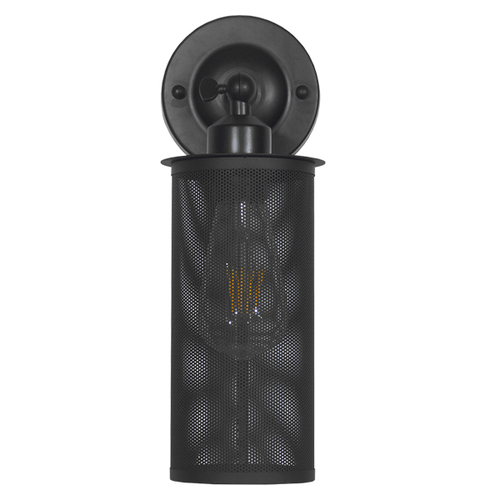 GLOBOSTAR® HOLVIA 01160 Vintage Φωτιστικό Τοίχου - Απλίκα με Ντουί 1 x E27 AC 220-240V IP20 - Μαύρο - Μ16 x Π12 x Υ34cm