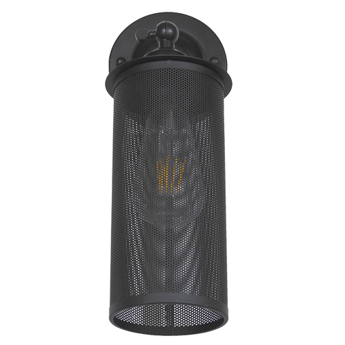 GLOBOSTAR® HOLVIA 01160 Vintage Φωτιστικό Τοίχου - Απλίκα με Ντουί 1 x E27 AC 220-240V IP20 - Μαύρο - Μ16 x Π12 x Υ34cm