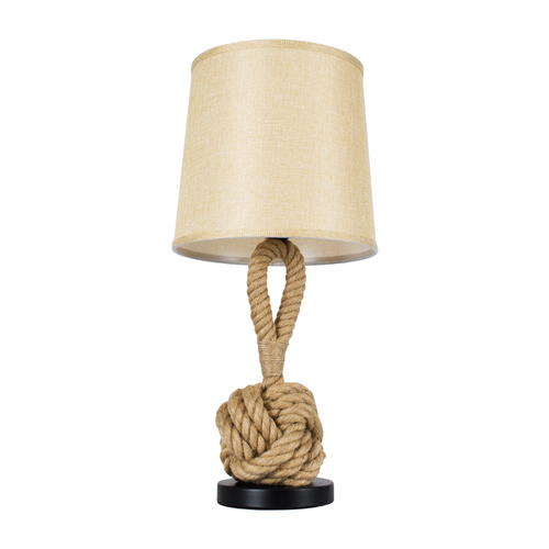 GLOBOSTAR® MONKEYFIST 01162 Vintage Επιτραπέζιο Φωτιστικό Πορτατίφ με Ντουί 1 x E27 AC 220-240V IP20 - Μπεζ - Μ27 x Π27 x Υ58cm