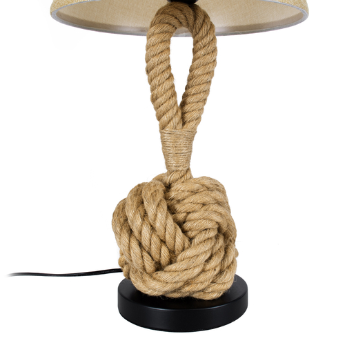 GLOBOSTAR® MONKEYFIST 01162 Vintage Επιτραπέζιο Φωτιστικό Πορτατίφ με Ντουί 1 x E27 AC 220-240V IP20 - Μπεζ - Μ27 x Π27 x Υ58cm