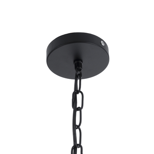 GLOBOSTAR® HELIX 01164 Vintage Κρεμαστό Φωτιστικό Οροφής με Ντουί 5 x E27 AC 220-240V IP20 - Μαύρο - Μ46 x Π46 x Υ13cm