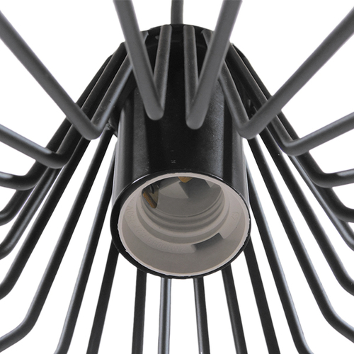 GLOBOSTAR® TERE 01165 Vintage Κρεμαστό Φωτιστικό Οροφής με Ντουί 1 x E27 AC 220-240V IP20 - Μαύρο - Μ30 x Π30 x Υ25cm