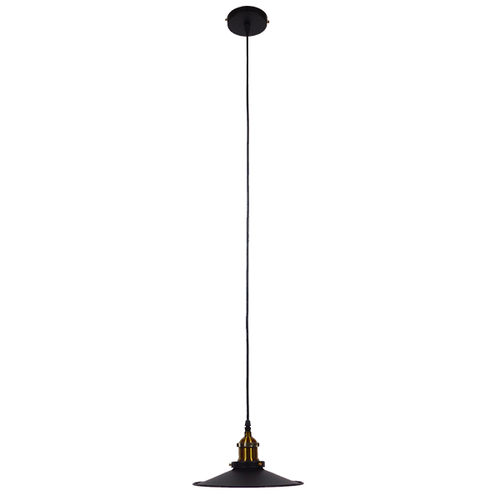 GLOBOSTAR® CARAVEL 01167 Vintage Κρεμαστό Φωτιστικό Οροφής με Ντουί 1 x E27 AC 220-240V IP20 - Μαύρο & Χρυσό - Μ22 x Π22 x Υ13cm