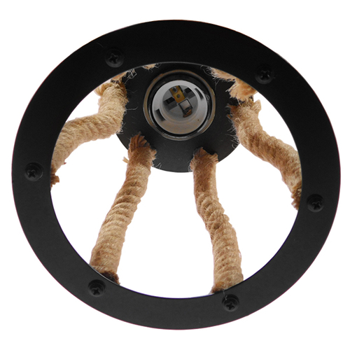 GLOBOSTAR® LANTERN 01186 Vintage Κρεμαστό Φωτιστικό Οροφής με Ντουί 1 x E27 AC 220-240V IP20 - Μπεζ & Μαύρο - Μ15 x Π15 x Υ24cm