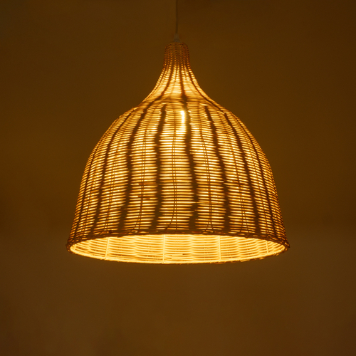 GLOBOSTAR® BAHAMAS 01203 Boho Κρεμαστό Φωτιστικό Οροφής με Ντουί 1 x E27 AC 220-240V IP20 - Μπεζ - Μ45 x Π45 x Υ47cm