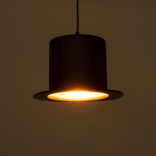 GLOBOSTAR® SHERLOCK 01215 Vintage Κρεμαστό Φωτιστικό Οροφής με Ντουί 1 x E27 AC 220-240V IP20 - Μαύρο & Χρυσό - Μ26 x Π26 x Υ16cm