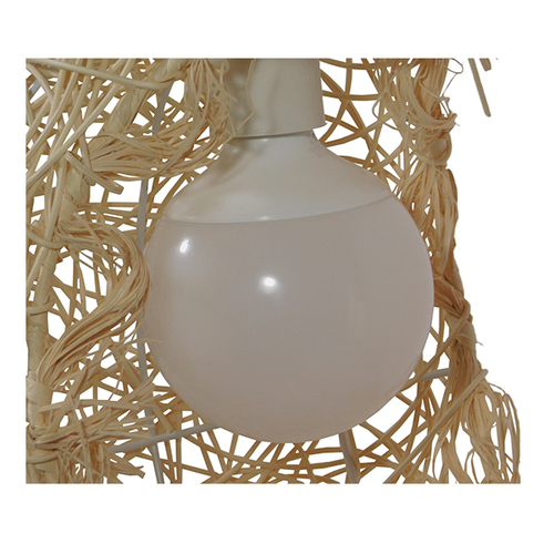 GLOBOSTAR® CRESCENT 01222 Vintage Κρεμαστό Φωτιστικό Οροφής με Ντουί 1 x E27 AC 220-240V IP20 - Μπεζ - Μ30 x Π20 x Υ35cm