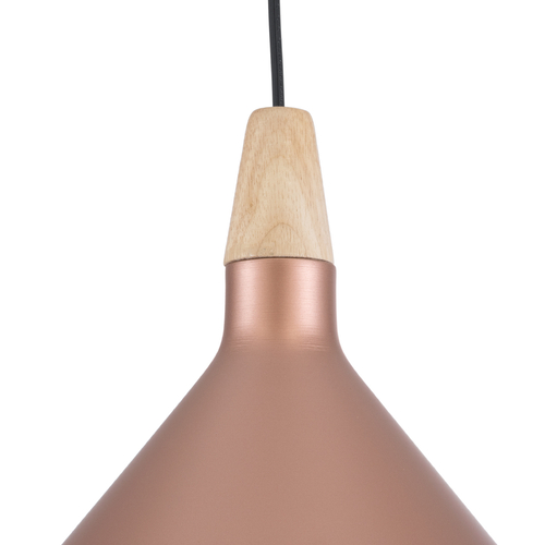 GLOBOSTAR® FERCLA 01224 Μοντέρνο Κρεμαστό Φωτιστικό Οροφής με Ντουί 1 x E27 AC 220-240V IP20 - Χάλκινο & Λευκό - Μ27 x Π27 x Υ25cm