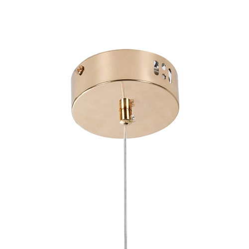 GLOBOSTAR® JADORE 01232 Μοντέρνο Κρεμαστό Φωτιστικό Οροφής LED 5W 400lm 120° AC 220-240V IP20 Θερμό Λευκό 3000K - Lumileds SMD Chip - Χρυσό & Διάφανο - Μ8 x Π8 x Υ26cm - 2 Χρόνια Εγγύηση