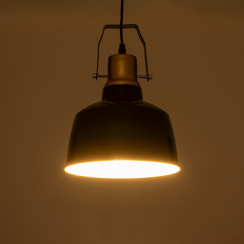 GLOBOSTAR® DEVOTA 01235 Vintage Κρεμαστό Φωτιστικό Οροφής με Ντουί 1 x E27 AC 220-240V IP20 - Μαύρο & Χρυσό - Μ22 x Π22 x Υ30cm