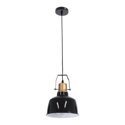 GLOBOSTAR® DEVOTA 01235 Vintage Κρεμαστό Φωτιστικό Οροφής με Ντουί 1 x E27 AC 220-240V IP20 - Μαύρο & Χρυσό - Μ22 x Π22 x Υ30cm