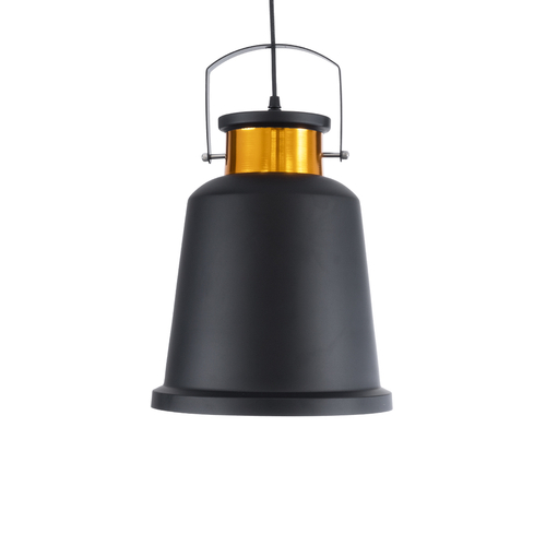 GLOBOSTAR® NUNZIATA 01236 Vintage Κρεμαστό Φωτιστικό Οροφής με Ντουί 1 x E27 AC 220-240V IP20 - Μαύρο & Χρυσό - Μ26 x Π26 x Υ40cm