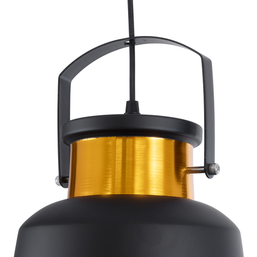 GLOBOSTAR® NUNZIATA 01236 Vintage Κρεμαστό Φωτιστικό Οροφής με Ντουί 1 x E27 AC 220-240V IP20 - Μαύρο & Χρυσό - Μ26 x Π26 x Υ40cm