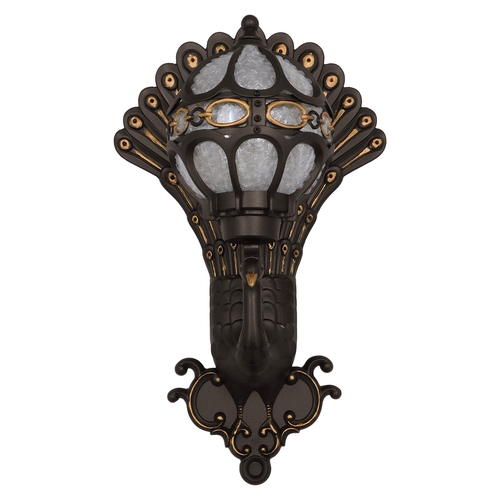 GLOBOSTAR® CORNELIA 01250 Vintage Φωτιστικό Τοίχου - Απλίκα με Ντουί 1 x E27 AC 220-240V IP20 - Καφέ & Χρυσό - Μ20 x Π32 x Υ55cm