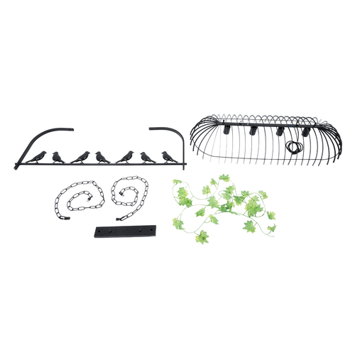 GLOBOSTAR® NEST 01255 Vintage Κρεμαστό Φωτιστικό Οροφής με Ντουί 4 x E27 AC 220-240V IP20 - Mαύρο & Πράσινο - Μ103 x Π34 x Υ36.5cm