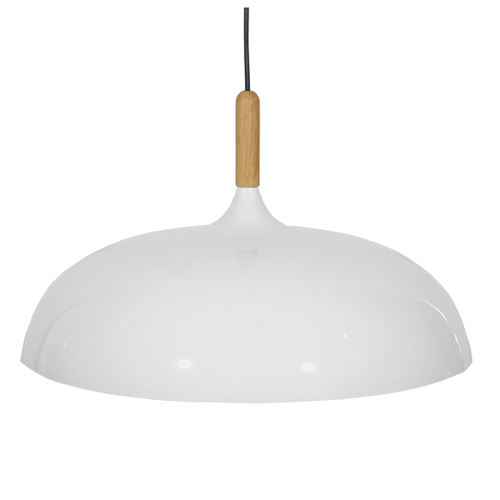 GLOBOSTAR® VALLETE 01256 Μοντέρνο Κρεμαστό Φωτιστικό Οροφής με Ντουί 1 x E27 AC 220-240V IP20 - Λευκό & Μπεζ - Μ45 x Π45 x Υ27cm