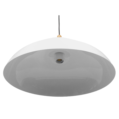 GLOBOSTAR® VALLETE 01256 Μοντέρνο Κρεμαστό Φωτιστικό Οροφής με Ντουί 1 x E27 AC 220-240V IP20 - Λευκό & Μπεζ - Μ45 x Π45 x Υ27cm