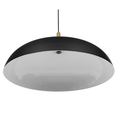 GLOBOSTAR® VALLETE 01259 Μοντέρνο Κρεμαστό Φωτιστικό Οροφής με Ντουί 1 x E27 AC 220-240V IP20 - Μαύρο & Μπεζ - Μ60 x Π60 x Υ35cm