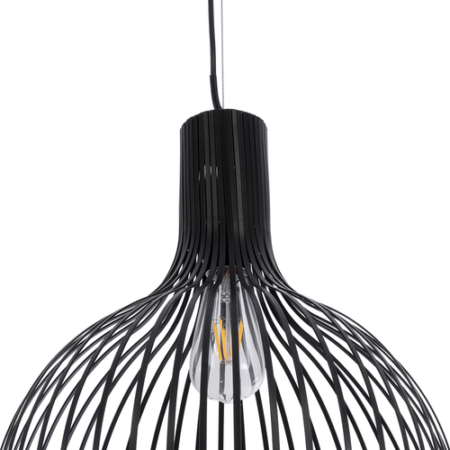 GLOBOSTAR® SCANDI 01266 Μοντέρνο Κρεμαστό Φωτιστικό Οροφής με Ντουί 1 x E27 AC 220-240V IP20 - Μαύρο - Μ38 x Π38 x Υ50cm