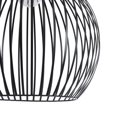 GLOBOSTAR® SCANDI 01266 Μοντέρνο Κρεμαστό Φωτιστικό Οροφής με Ντουί 1 x E27 AC 220-240V IP20 - Μαύρο - Μ38 x Π38 x Υ50cm