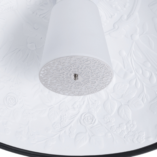 GLOBOSTAR® SERENIA 01270 Μοντέρνο Κρεμαστό Φωτιστικό Οροφής με Ντουί 1 x E27 AC 220-240V IP20 - Μαύρο & Λευκό - Μ60 x Π60 x Υ30cm