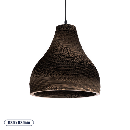 GLOBOSTAR® SANTORINI 01292 Boho Κρεμαστό Φωτιστικό Οροφής με Ντουί 1 x E27 AC 220-240V IP20 - Καφέ - Μ30 x Π30 x Y30cm