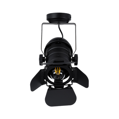 GLOBOSTAR® DETROIT 01372 Vintage Φωτιστικό Οροφής με Ντουί 1 x E27 AC 220-240V IP20 - Μαύρο - Μ26 x Π26 x Υ37cm